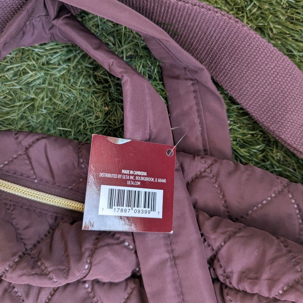 New With Tags Ulta Beauty Quilted Duffle Bag Plum Purple Weekender Travel Gym - Picture 2 of 8